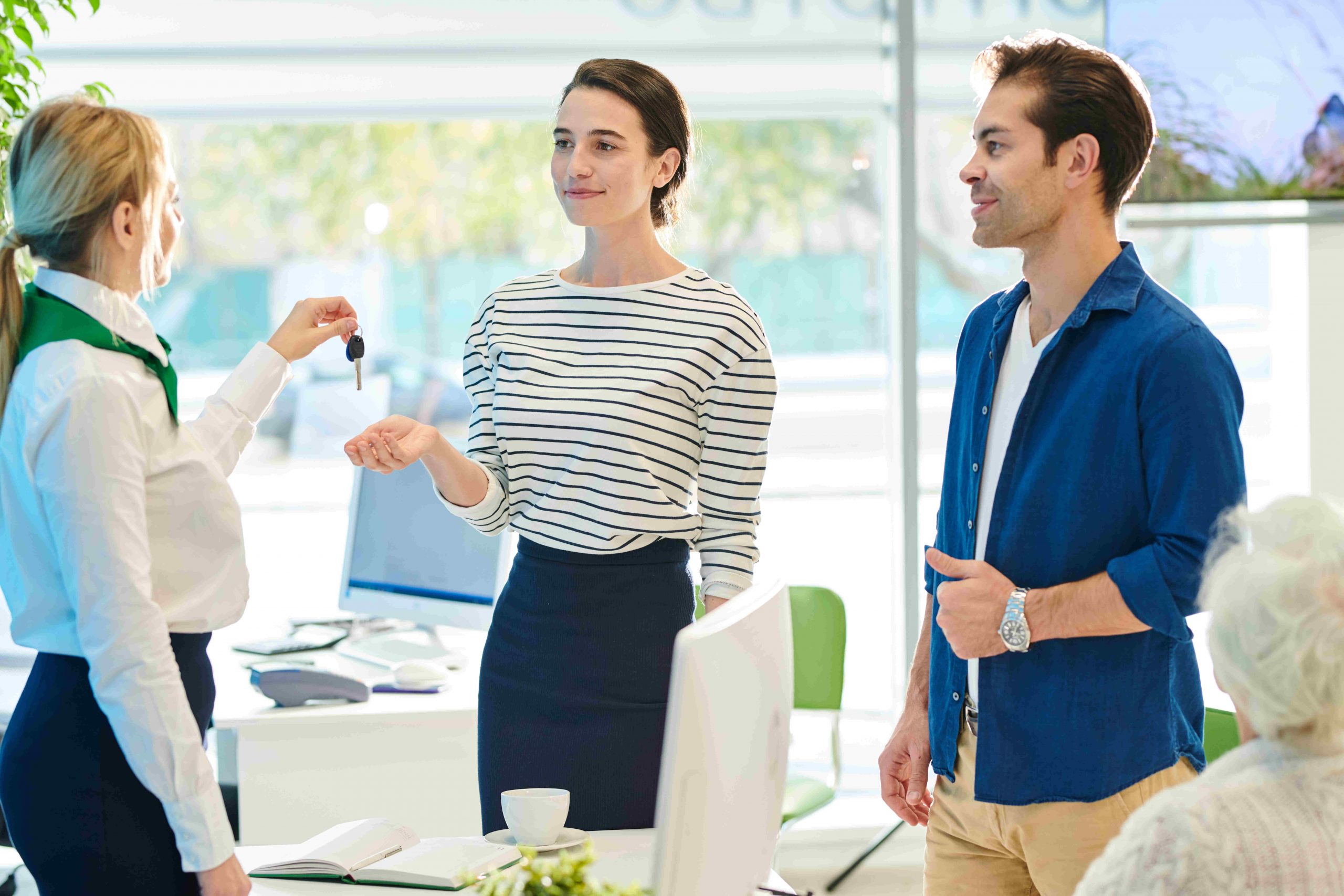 Modern couple buying house with mortgage